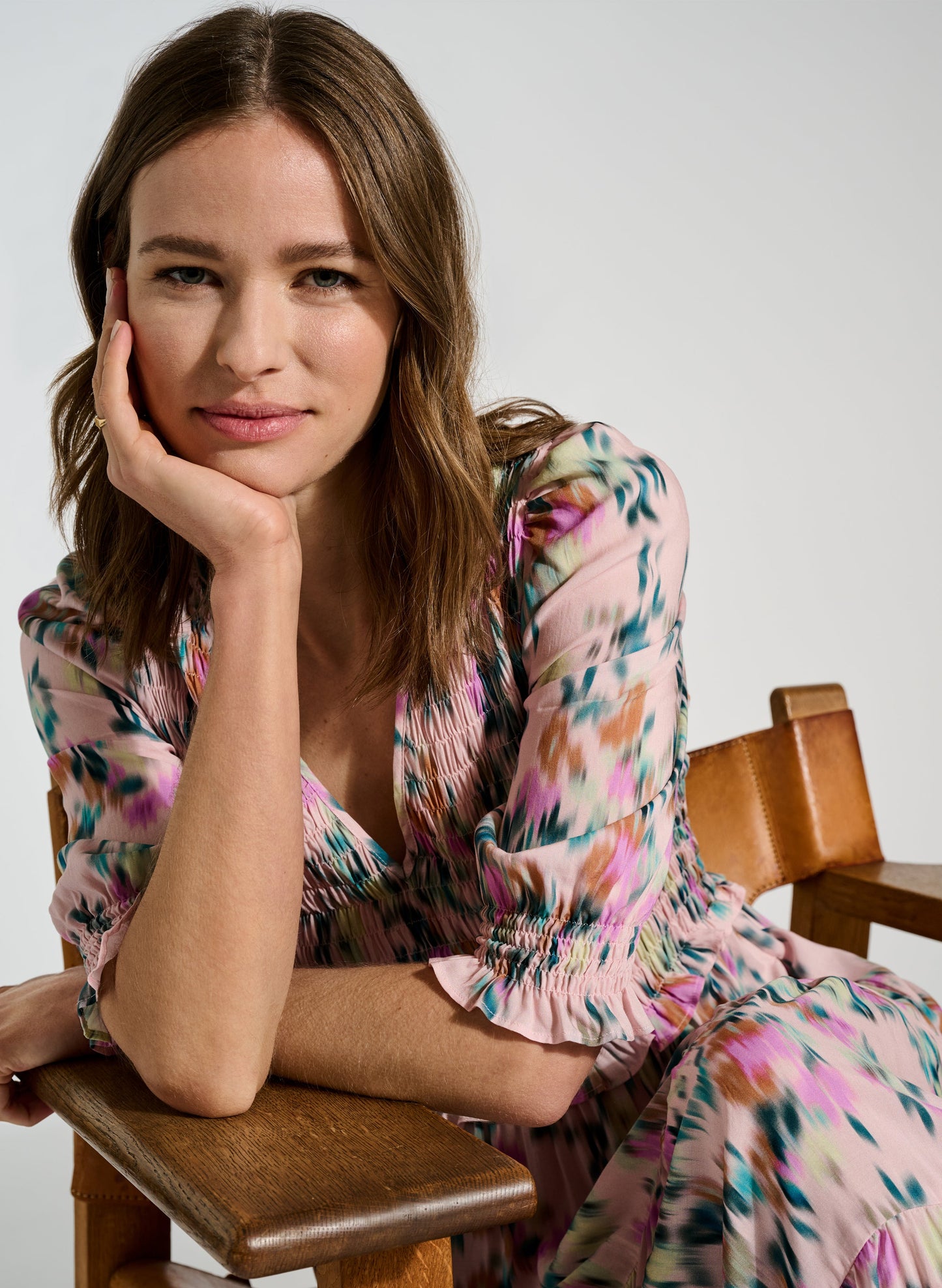 Florence Smocked Cuff Midi Dress