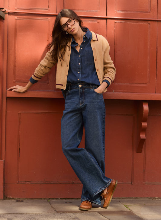 Gillian Wool Blend Collar Cardigan