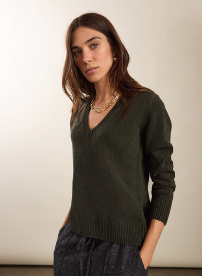 Emmeline Wool Blend V-Neck Jumper