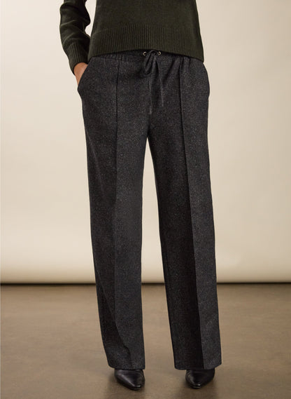 Petite Fera Wool Blend Wide Leg Trousers