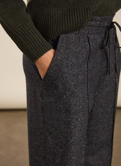 Fera Wool Blend Wide Leg Trousers