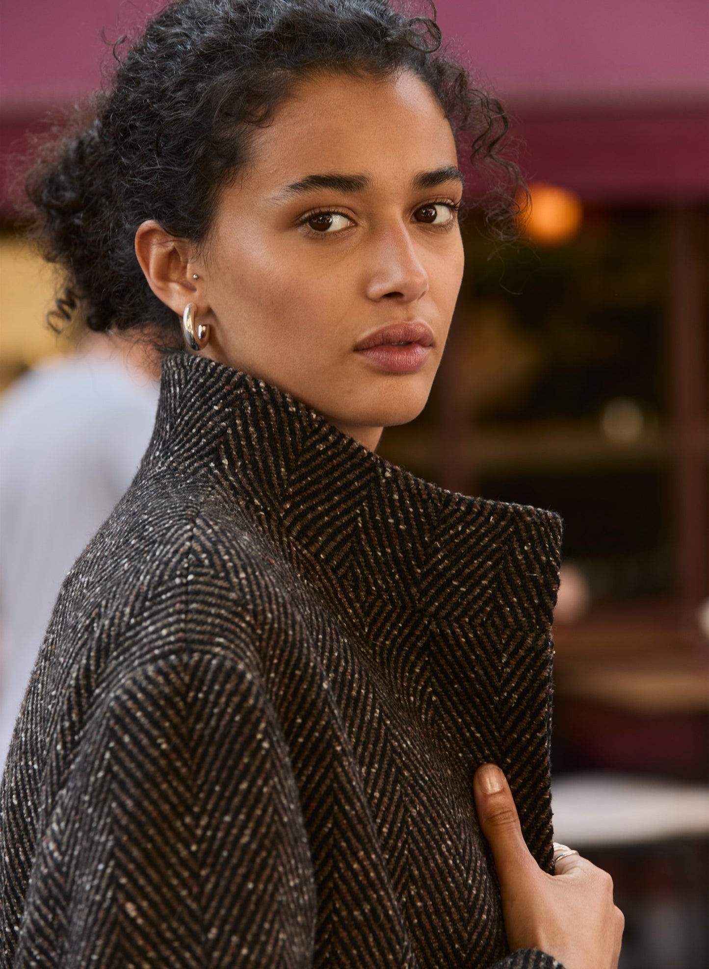 Janine Wool Blend Short Coat