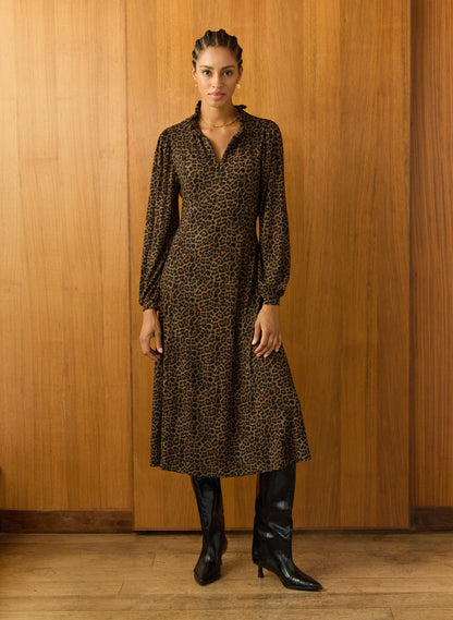 Hannah Printed Jersey Midi Dress