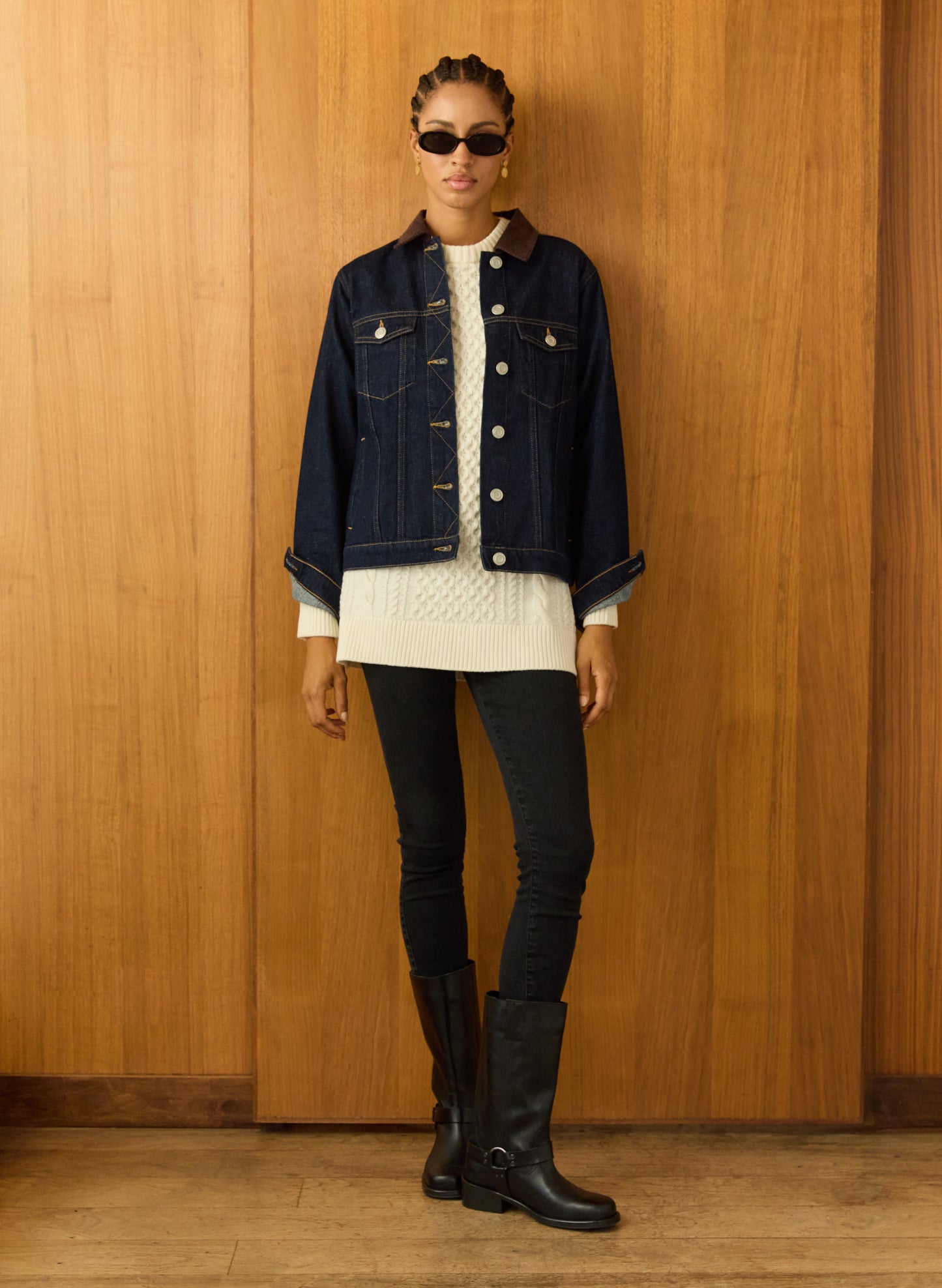 Aisha Wool Blend Cable Jumper