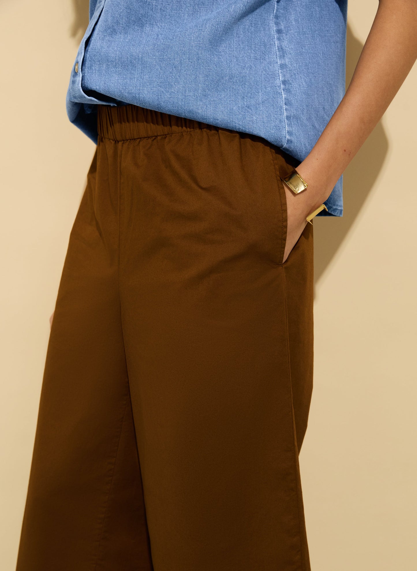 Shelby Organic Cotton Wide Leg Trousers