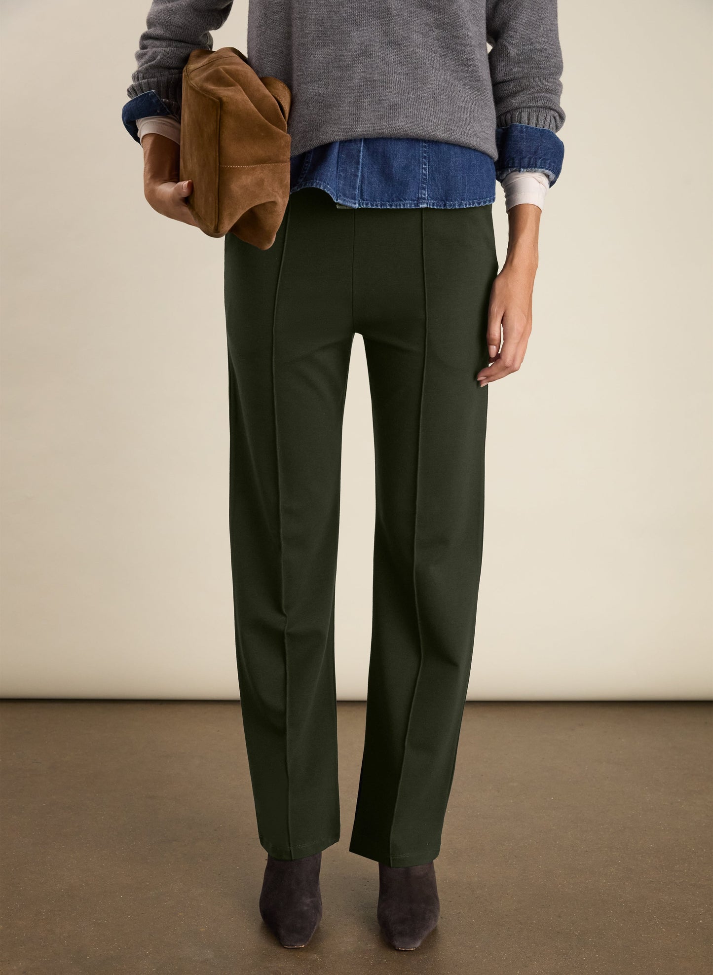 Marian Ponte Wide Leg Trousers