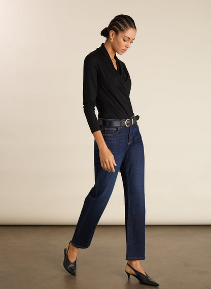 Petite Zenna Organic Cotton Stretch Straight Leg Jeans