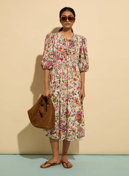 Isabelle Organic Cotton Kaftan Dress