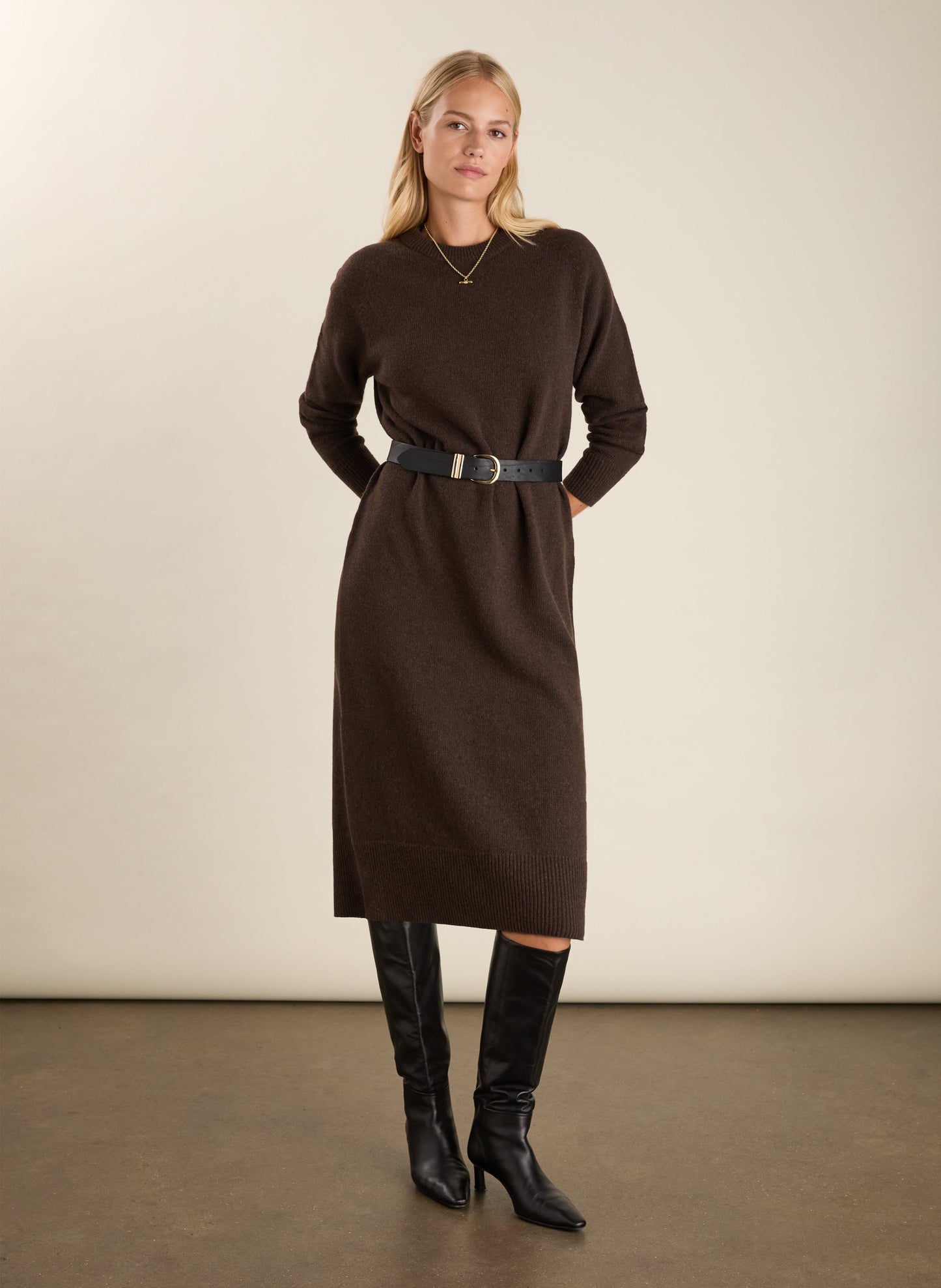 Alison Wool Blend Knitted Dress