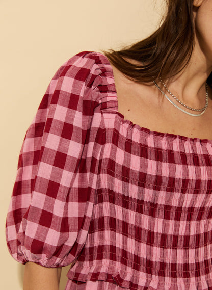 Davina Gingham Midi Dress