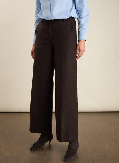 Easton Wool Blend Wide Leg Trousers