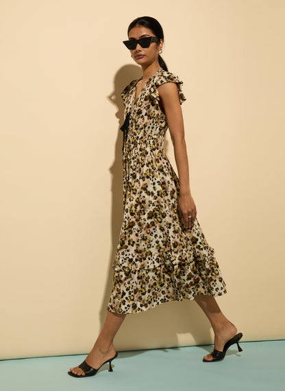 Philippine Printed Tie Detail Dress