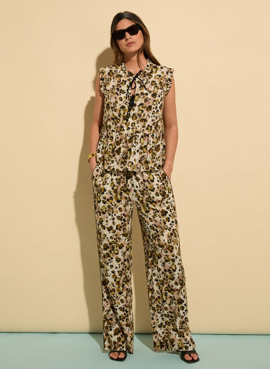Lauren Printed Wide Leg Trousers