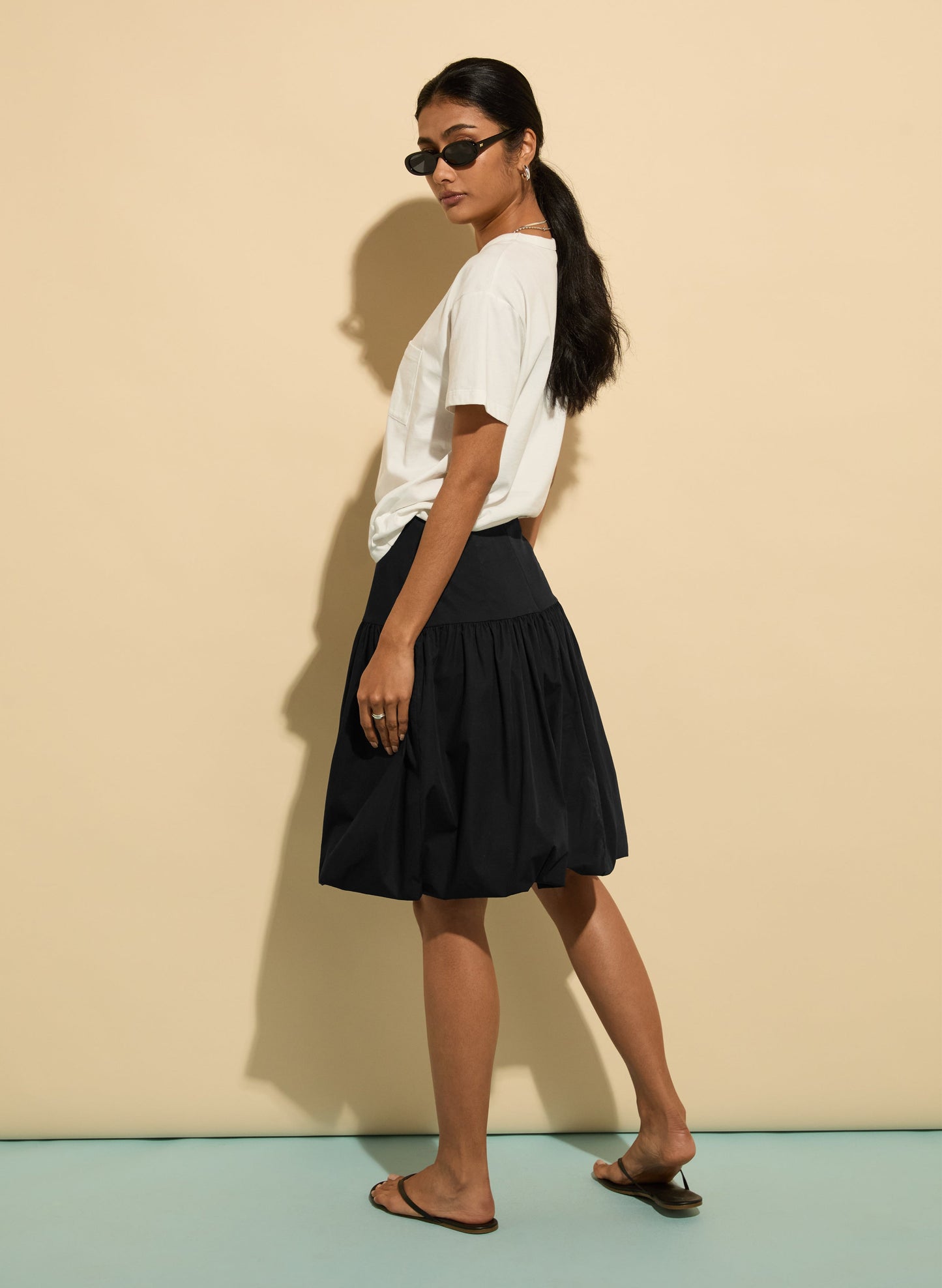 Saffy Organic Cotton Puffball Skirt