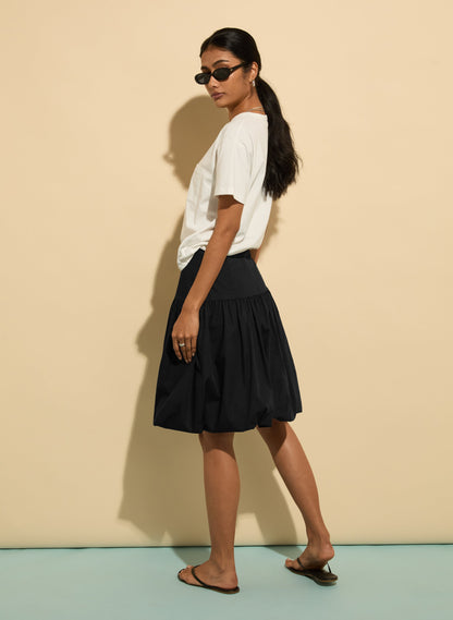 Saffy Organic Cotton Puffball Skirt