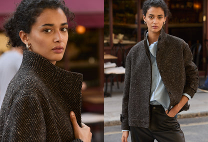 Janine Wool Blend Short Coat