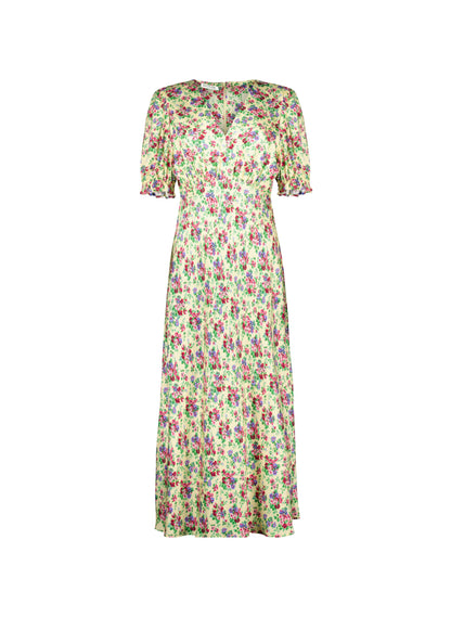 RENT - Lottie Satin Midi Tea Dress