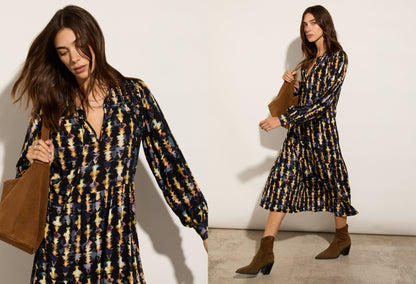 Kalina Printed Midi Dress