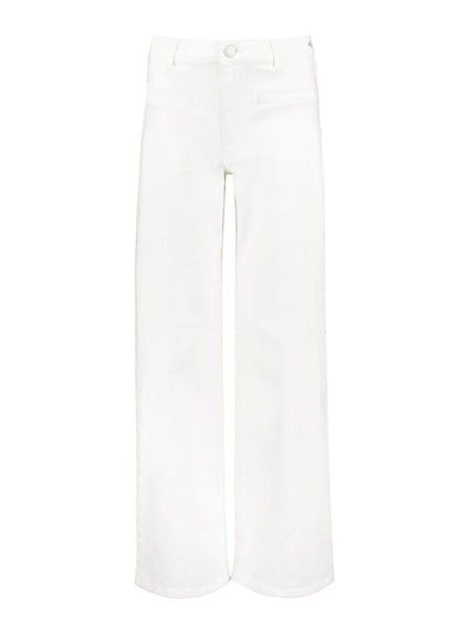 Organic Stretch Cotton Pocket Wide Leg Jeans