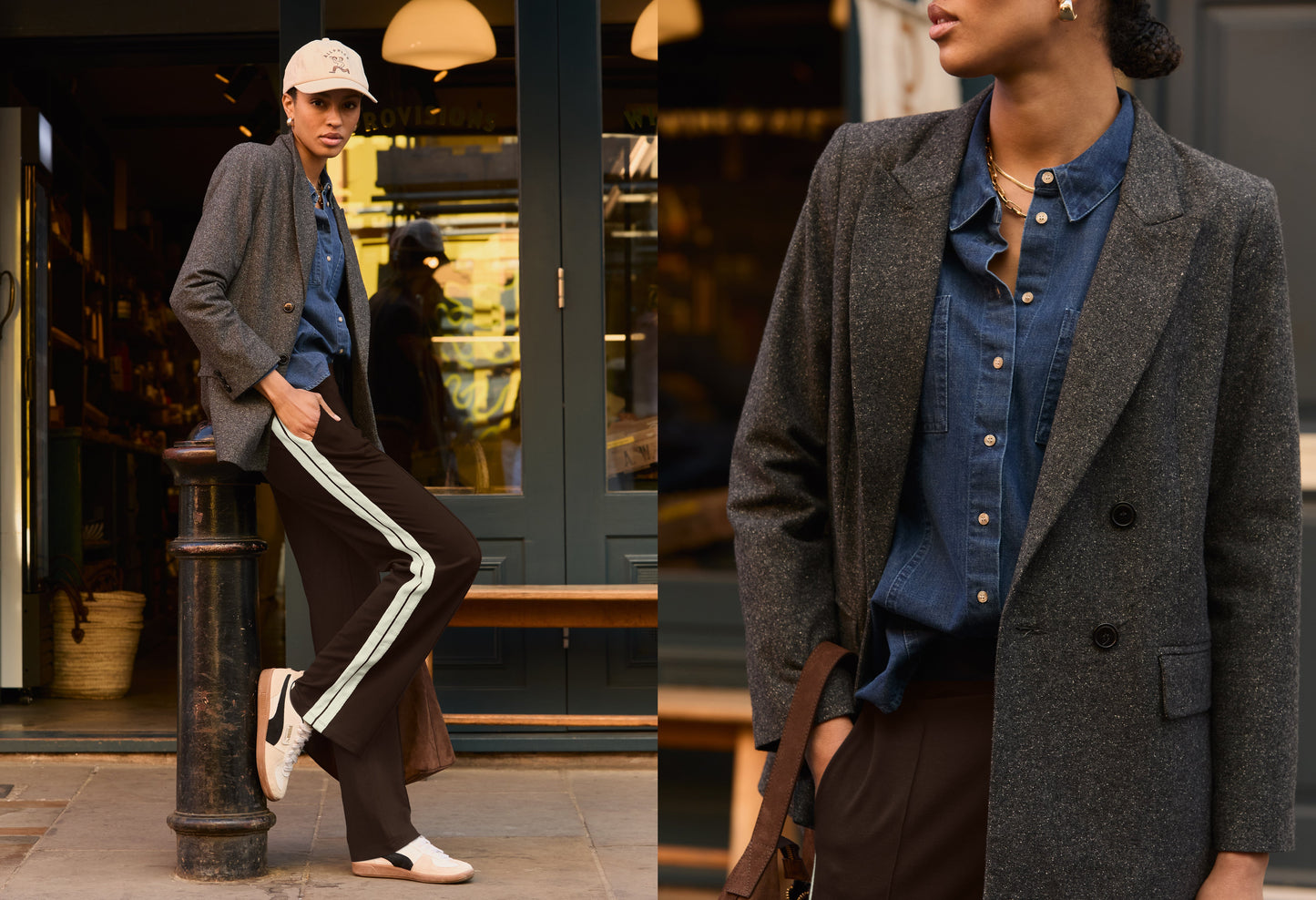 Eugenie Wool Blend Tailored Blazer