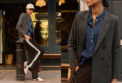 Eugenie Wool Blend Tailored Blazer