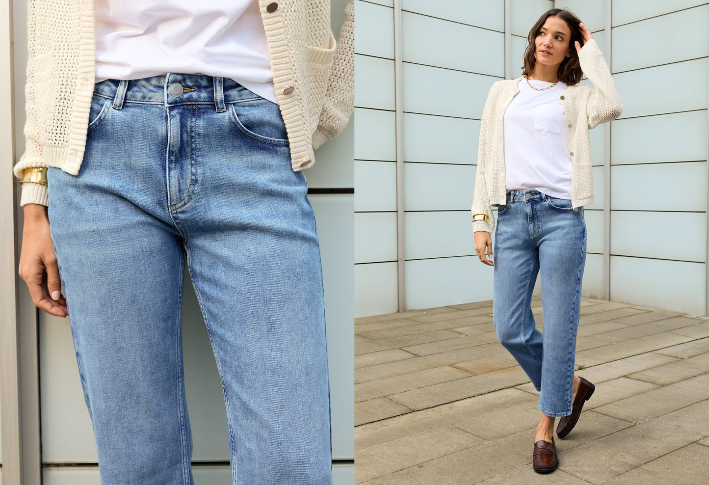 Nola Organic Cotton Stretch Crop Straight Leg Jeans