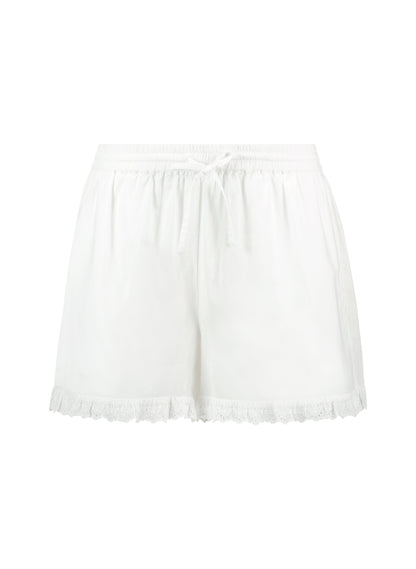 Leona Organic Cotton Broderie Detail Pyjama Shorts