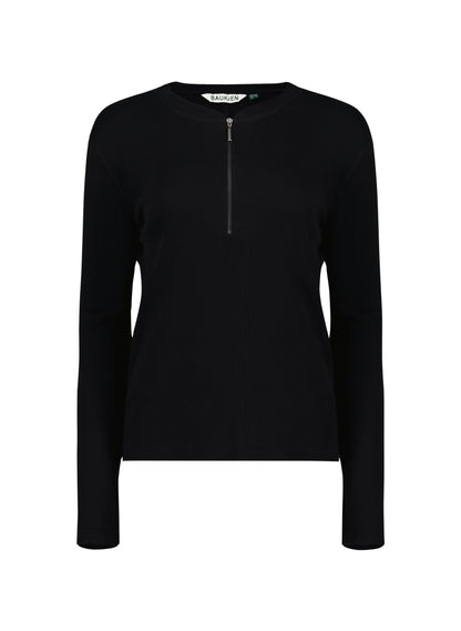 Organic Cotton Long Sleeve Zip Top