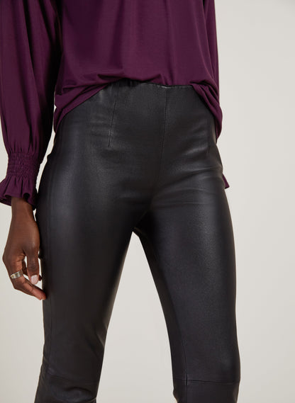 Salma Flare Leather Trousers