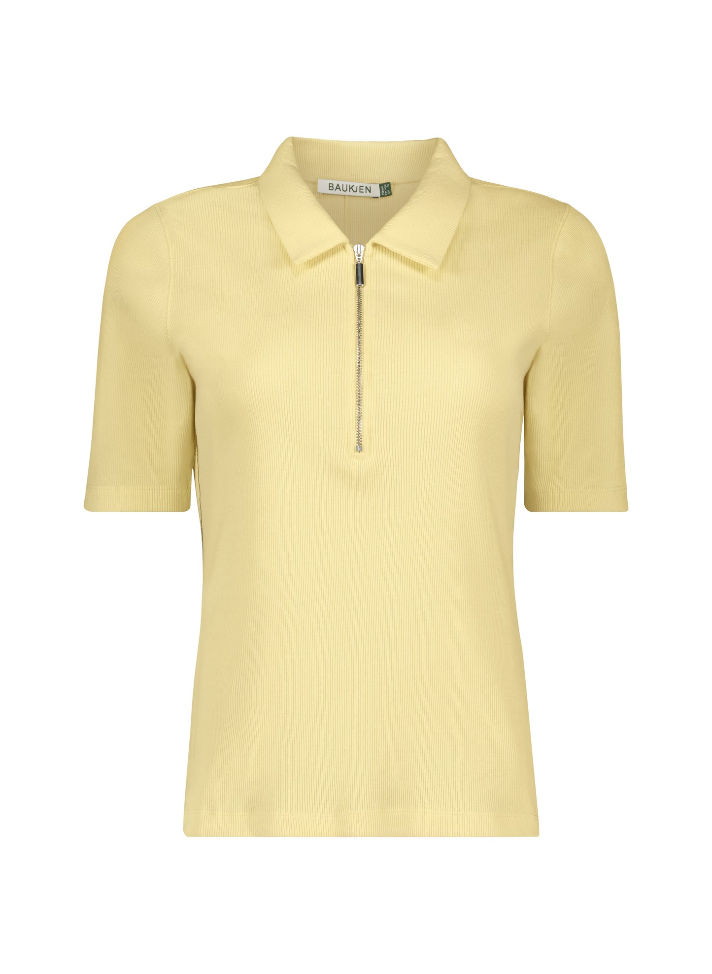 Ivy Organic Rib Zip Collar Top