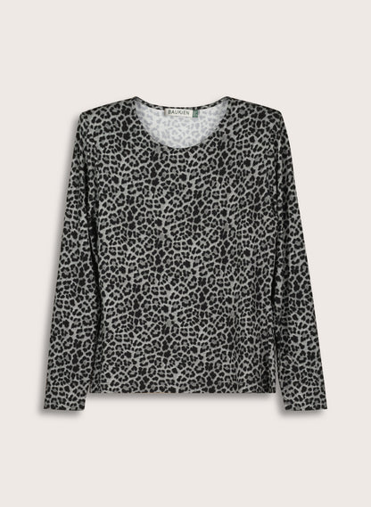 Shae Printed Jersey Crew Neck Top