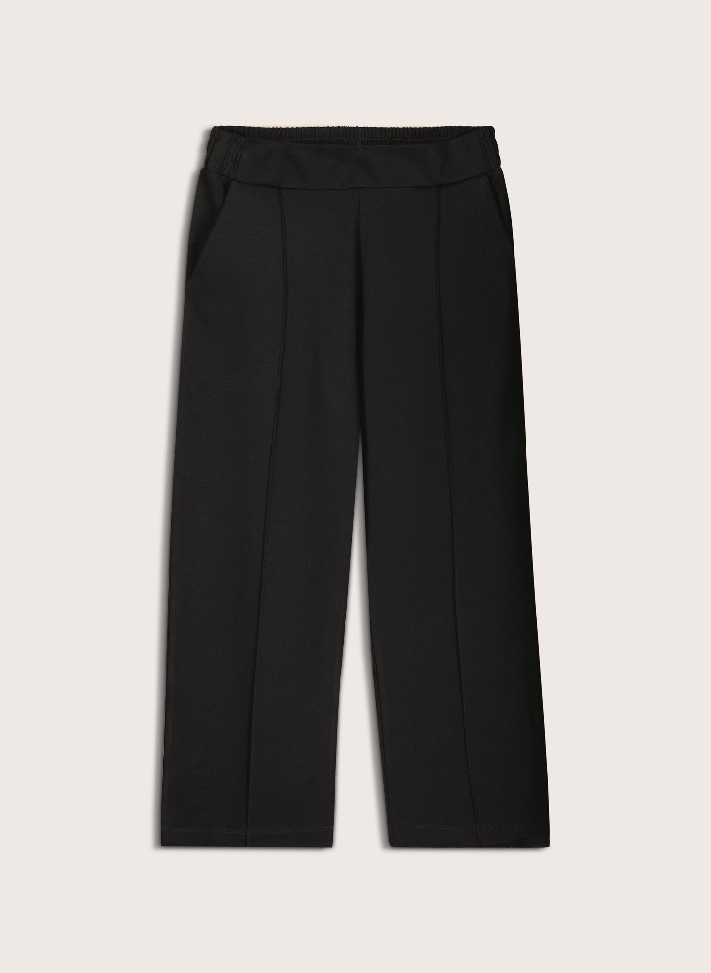 Ebru Ponte Straight Leg Crop Trousers