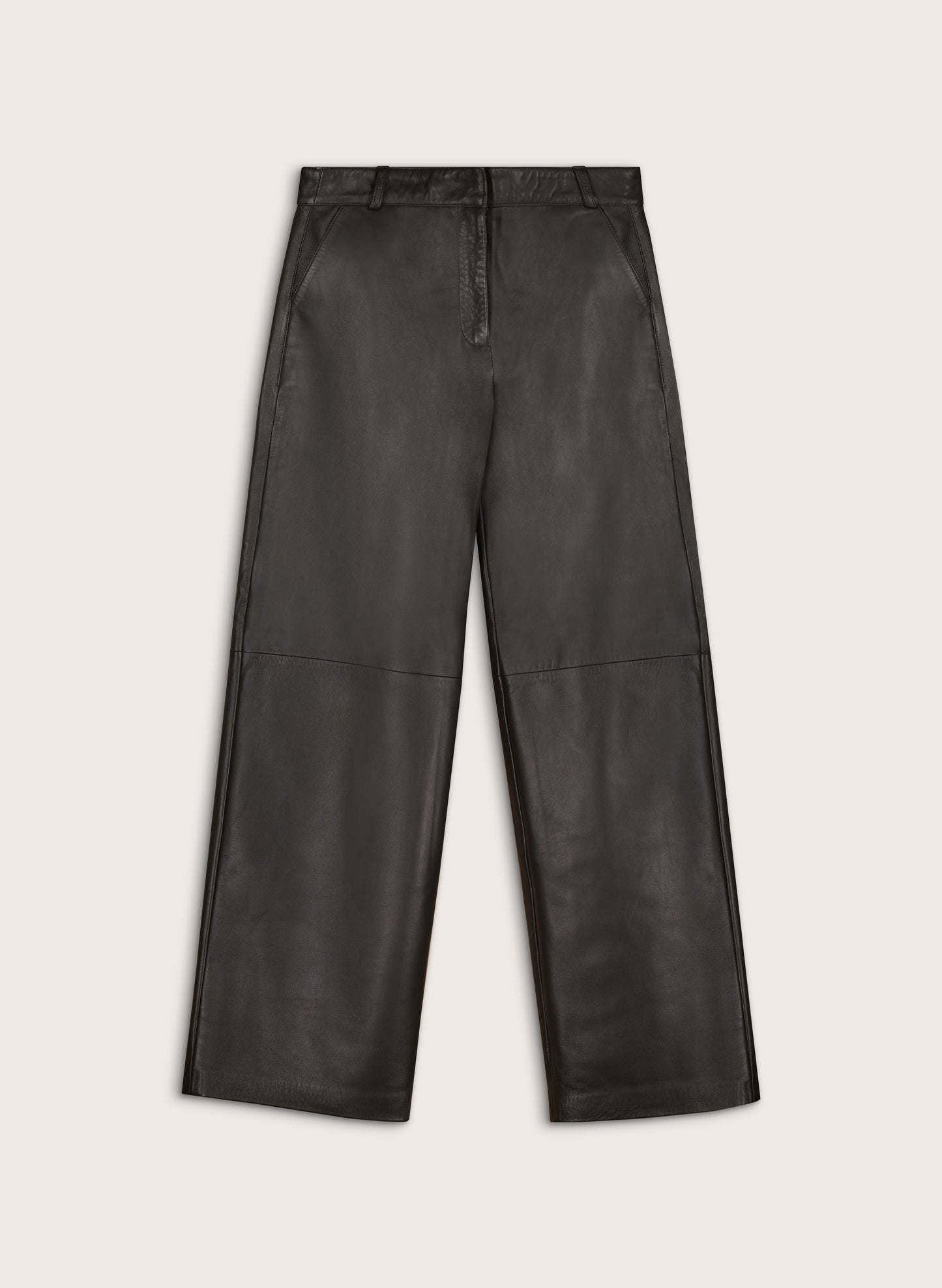 Rach Leather Wide Leg Trousers